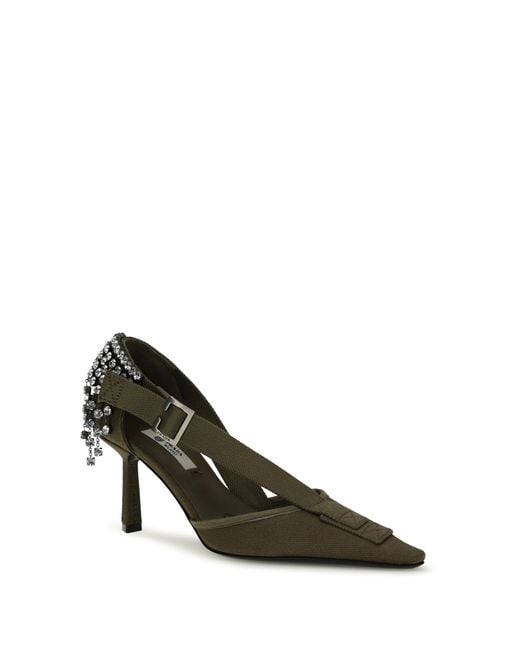 Prada Black Pumps Canvas Cotton