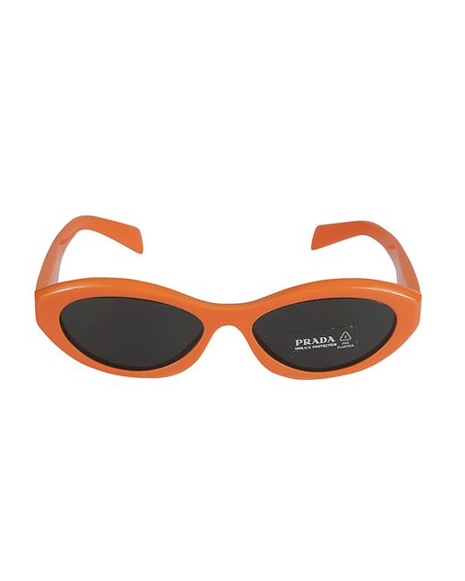 Prada Orange Logo Sided Cat-eye Sunglasses