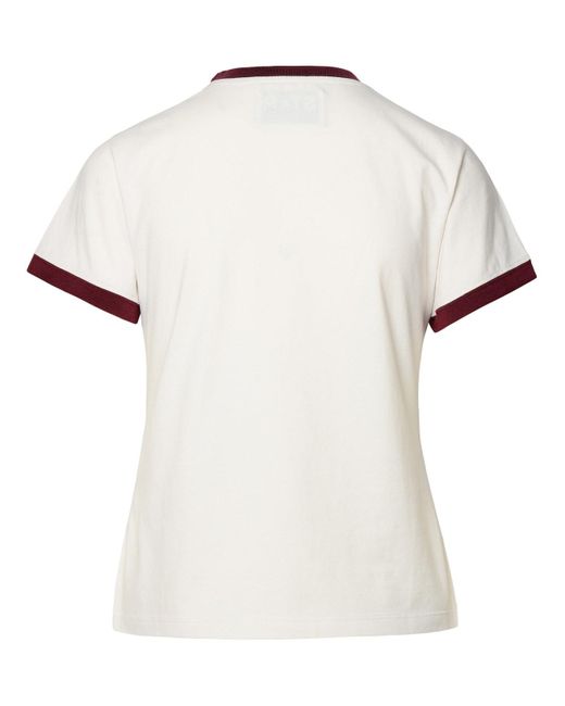 Golden Goose Deluxe Brand White Bordeaux Cotton T Shirt With Logo