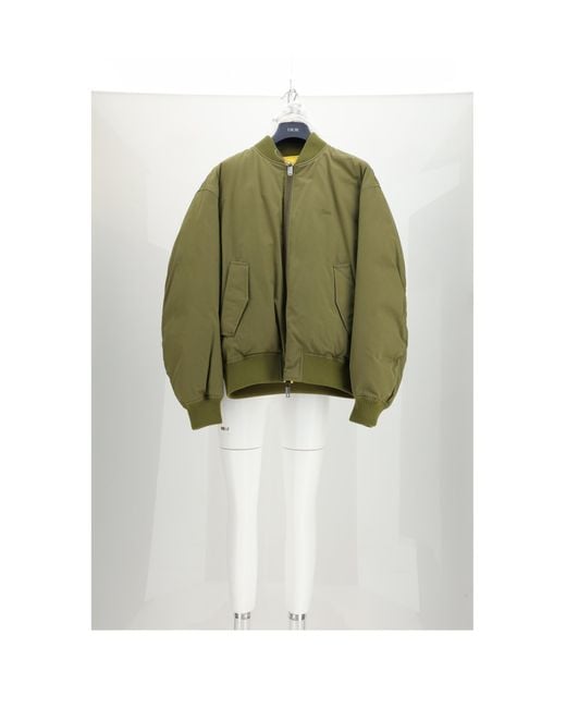 Dior White Bomber Jacket Reversible Cotton for men