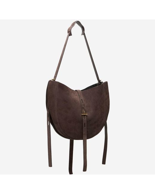 MINOBOSSI Brown Handbag Lizzie Suede Shoulder Bags