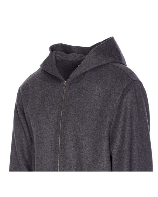 Bottega Veneta Gray Double Layer Hood Jacket for men
