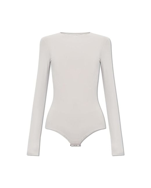 MM6 by Maison Martin Margiela White Body With Long Sleeves,