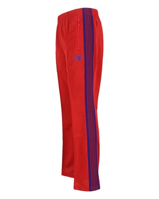 Needles Red Trousers Polyester for men