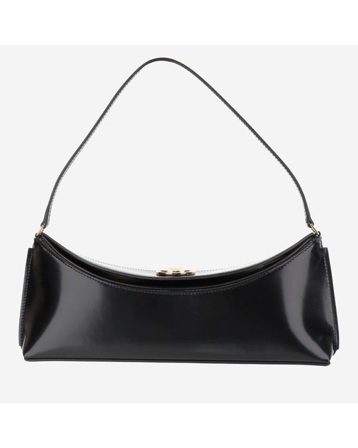 Jacquemus Women's Black Leather The Ovalo Shoulder Bag