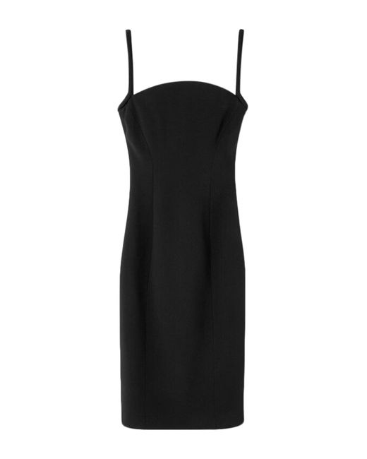Versace Dress Enver Satin Fabric in Black Lyst