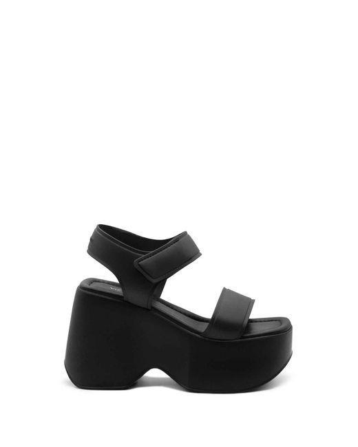 Vic Matié White Rubber Wedge With Strap Closure