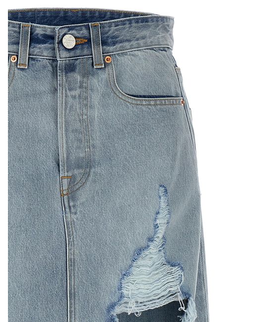 Vetements Blue Denim Skirt