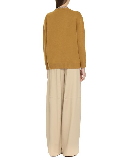 Max Mara Natural Plata Wool And Cashmere Sweater