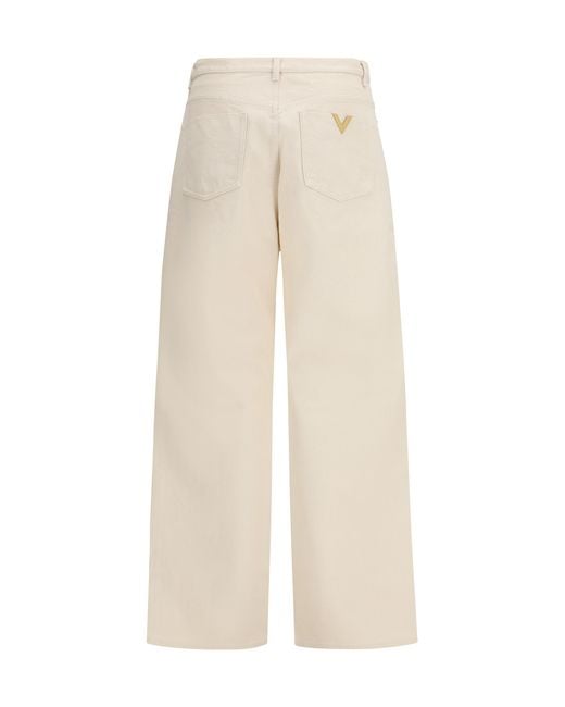 Valentino White Denim Pants Cotton Jean for men