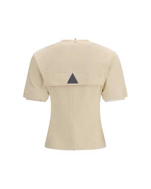 Moncler White Cotton T-Shirt Cotton; Elastane T-Shirts