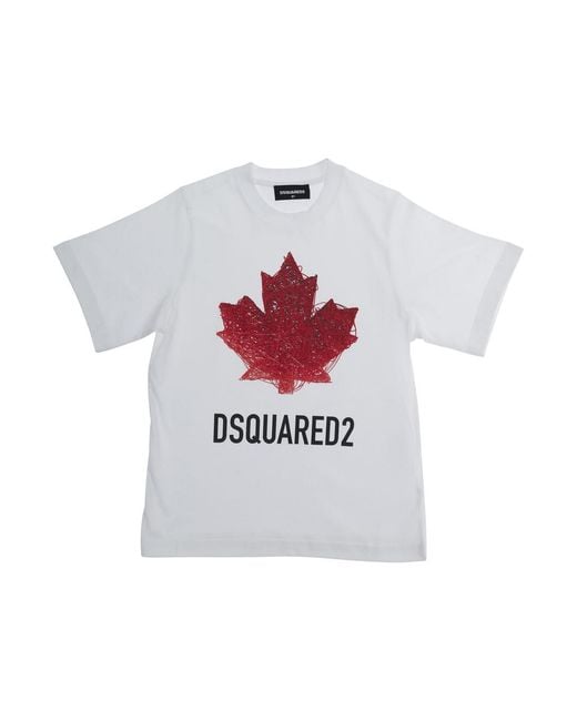 DSquared² White Crew Neck T-Shirt Cotton T-Shirts for men