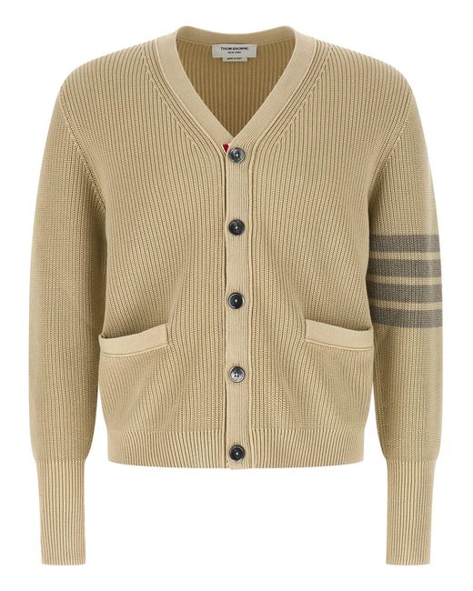Thom Browne Natural 'Garment Dye' Cardigan for men