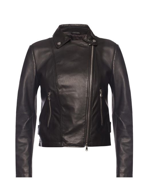 Giorgio Armani Black Biker Jacket