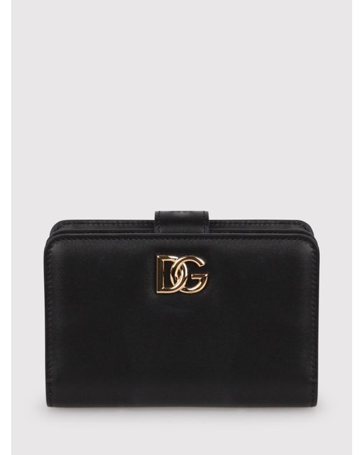 Dolce & Gabbana Black Dolce & Gabbana Smooth Calfskin Wallet