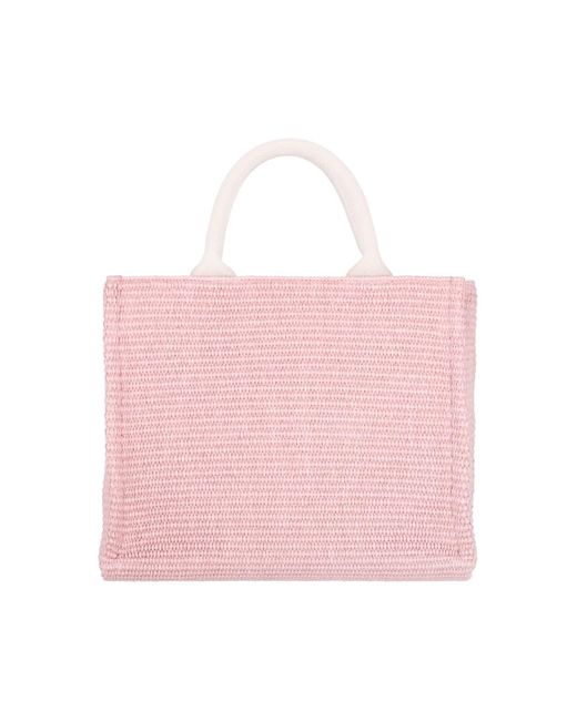Marni Pink Small Logo Tote Bag