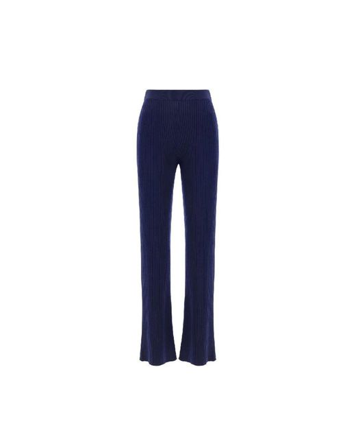 Chloé Blue Wool And Cashmere Pants