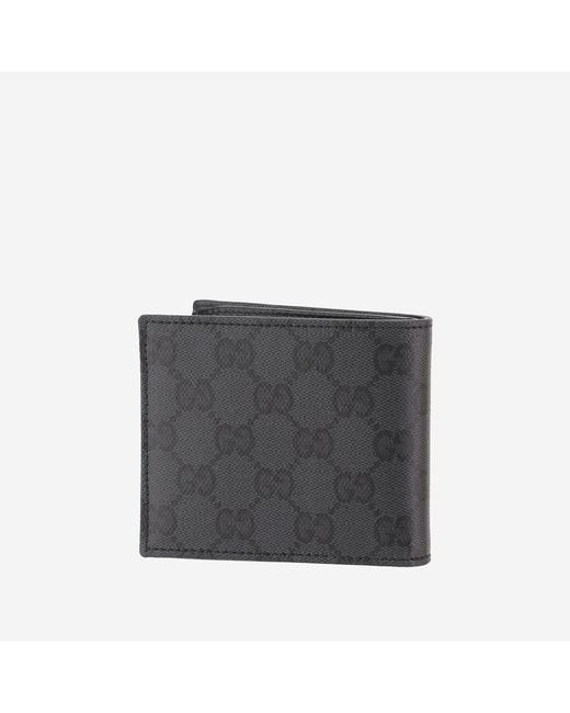 Gucci Black Bi-Fold Wallet Essence Classic for men