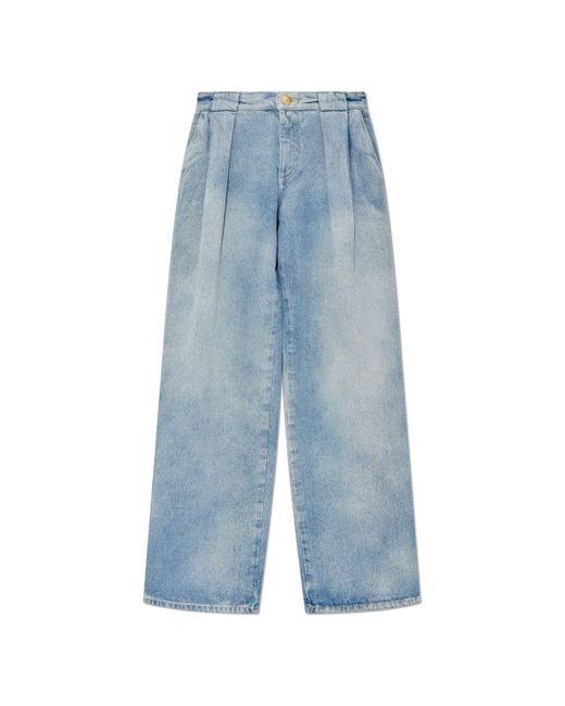 Balmain Blue Wide Leg Jeans
