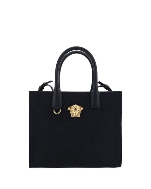 Versace Black Cotton Shoulder Bag