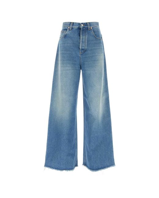 Gucci Blue Jeans With Wide Legs,