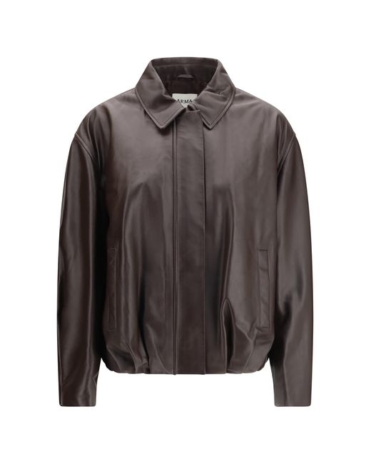 Arma Black Leather Jacket Melis