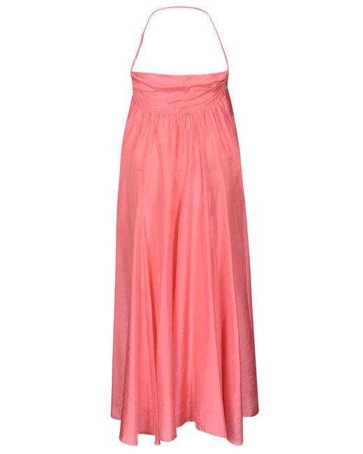 Forte Forte Pink Exposed Back Sleeveless Long Dress