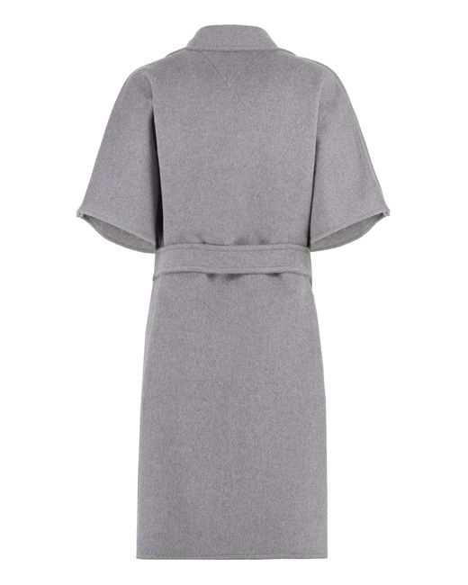 Bottega Veneta Gray Wool And Cashmere Coat
