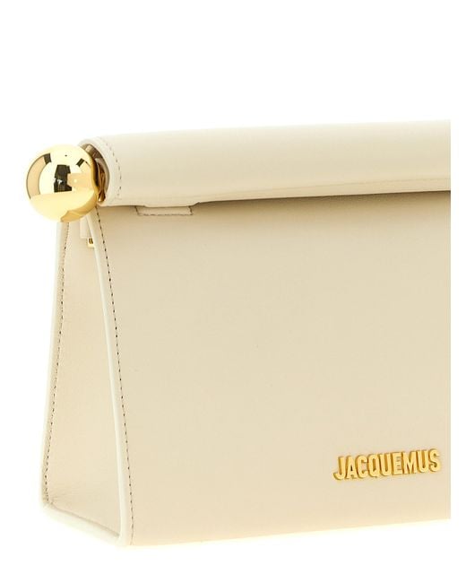 Jacquemus Natural Lamb Leather Clutch Bag