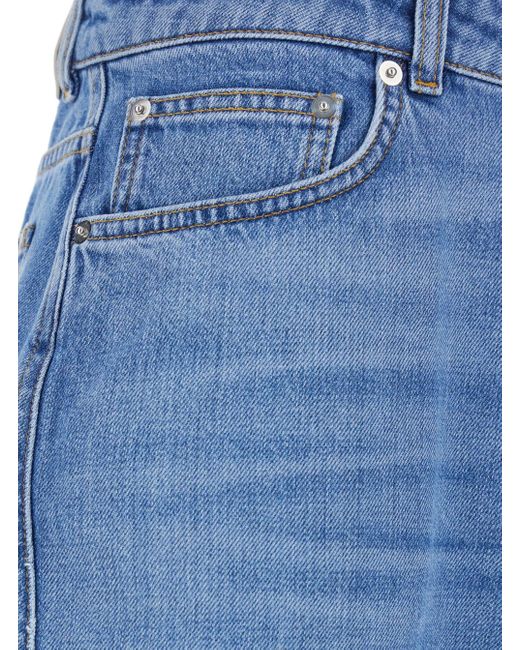 デニム・ジーパン Givenchy Blue Jeans With Logo Patch On The Rear Givenchy Jeans With Logo Patch On The Rear And Wide Leg in