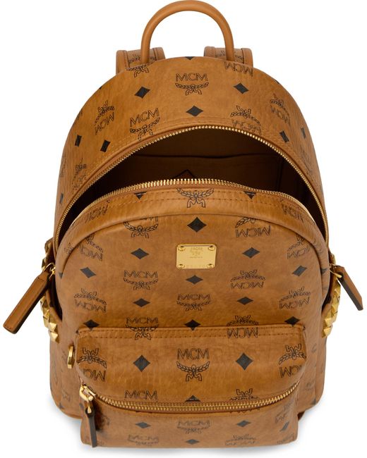 MCM Brown Backpack Stark Synthetic Leather Polyurethane Backpacks