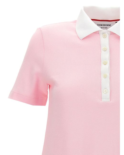 Thom Browne Pink Patch Polo Dress Dresses