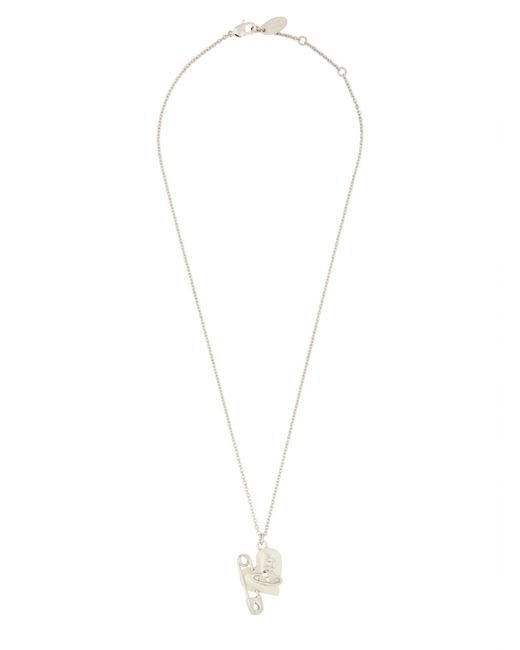 Vivienne Westwood White Logo Necklace