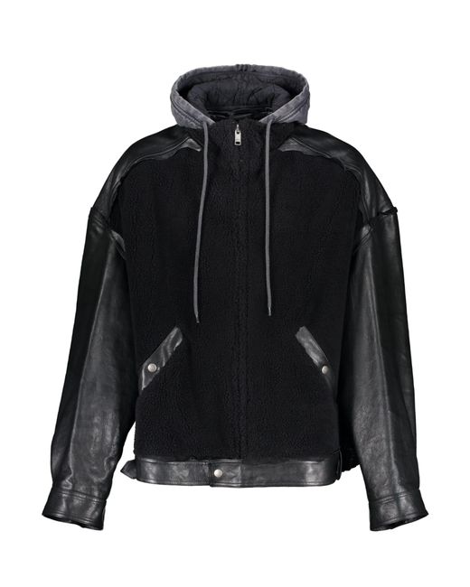 Mens balenciaga leather jacket cheap