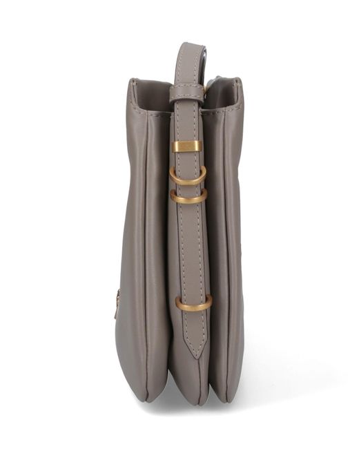 Pinko Gray Medium Shoulder Bag