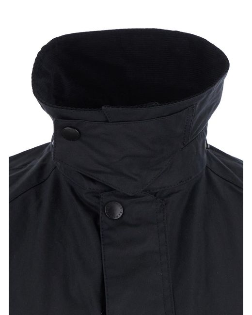 Barbour Blue Waxed Jacket Ashby Coat for men
