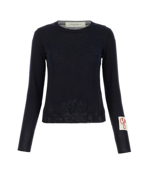 Golden Goose Deluxe Brand Blue Black Wool Sweater