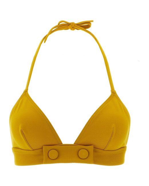 Eres Yellow 'Bord' Bikini Top