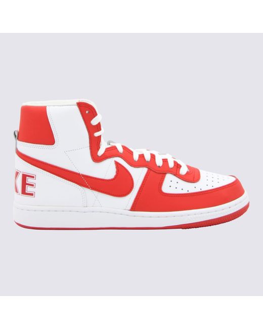 Comme des Garçons Red And Leather Sneakers for men