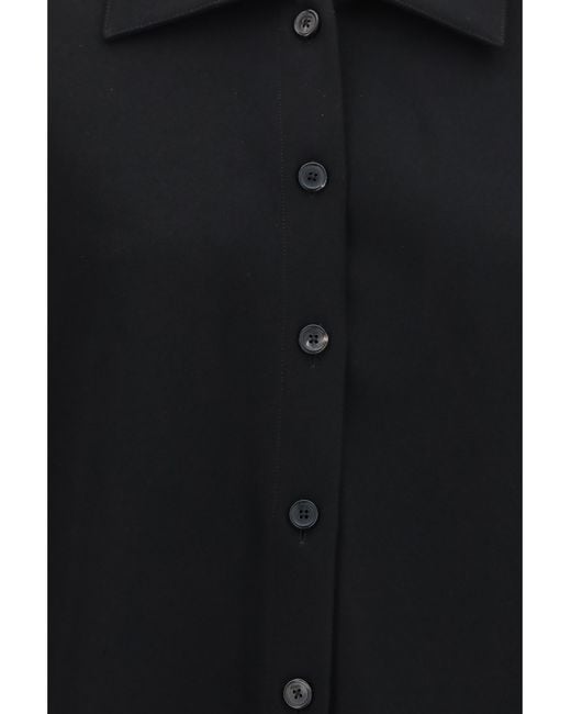 Khaite Black Bodine Wide-Sleeve Shirt Acetate; Polyester