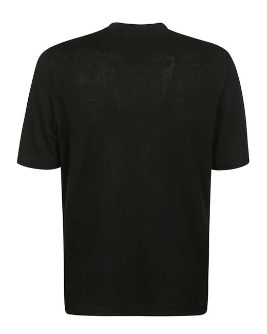 FILIPPO DE LAURENTIIS Black Tshirt Ss for men