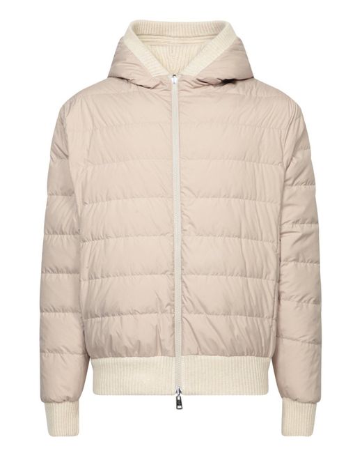 Moncler Natural Reversible Padded Hoodie for men