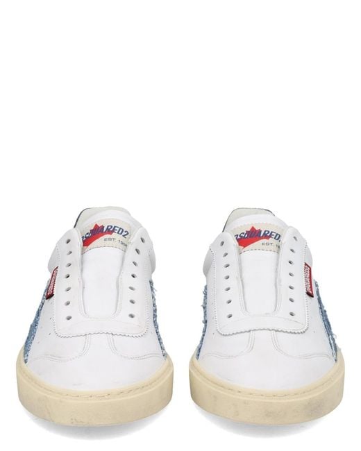 DSquared² White Rider Sneaker Leather Trainers for men