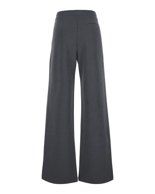Max Mara Gray Trousers Smmbali Cotton