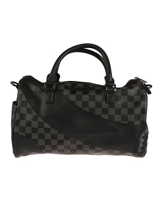 Sprayground Check Duffle Bag in Black Lyst