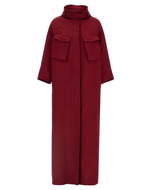 Gucci Red Gg Coat