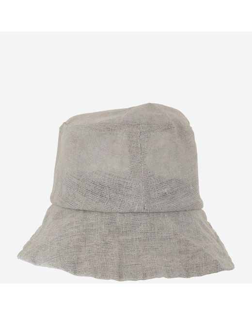Reinhard Plank Gray Linen Bucket Hat