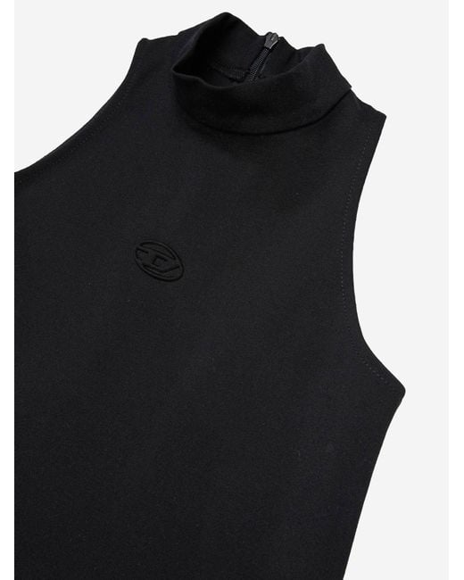DIESEL Black Damy Dress Stretch Viscose Blend