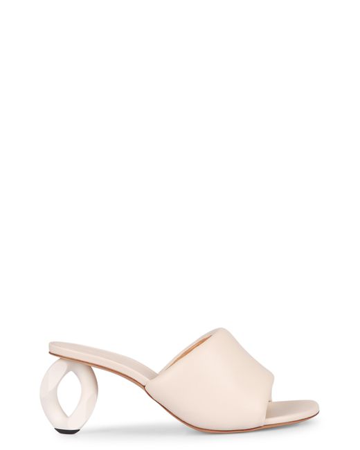 J.W. Anderson Natural Sculptured Heel Leather Sandals For