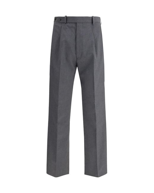 Prada Gray Wool Pants for men
